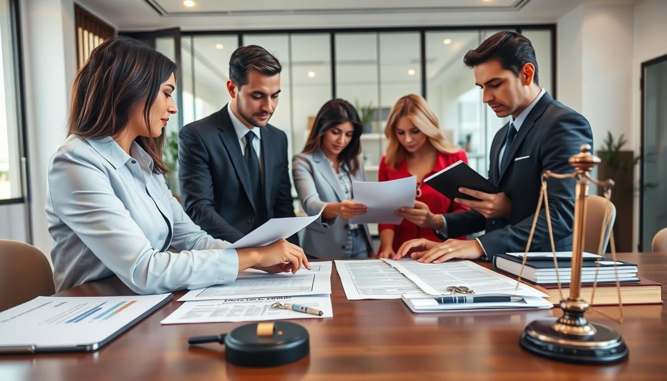 Senior legal team and family support